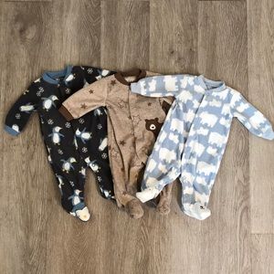 Baby boy fleece sleeper bundle